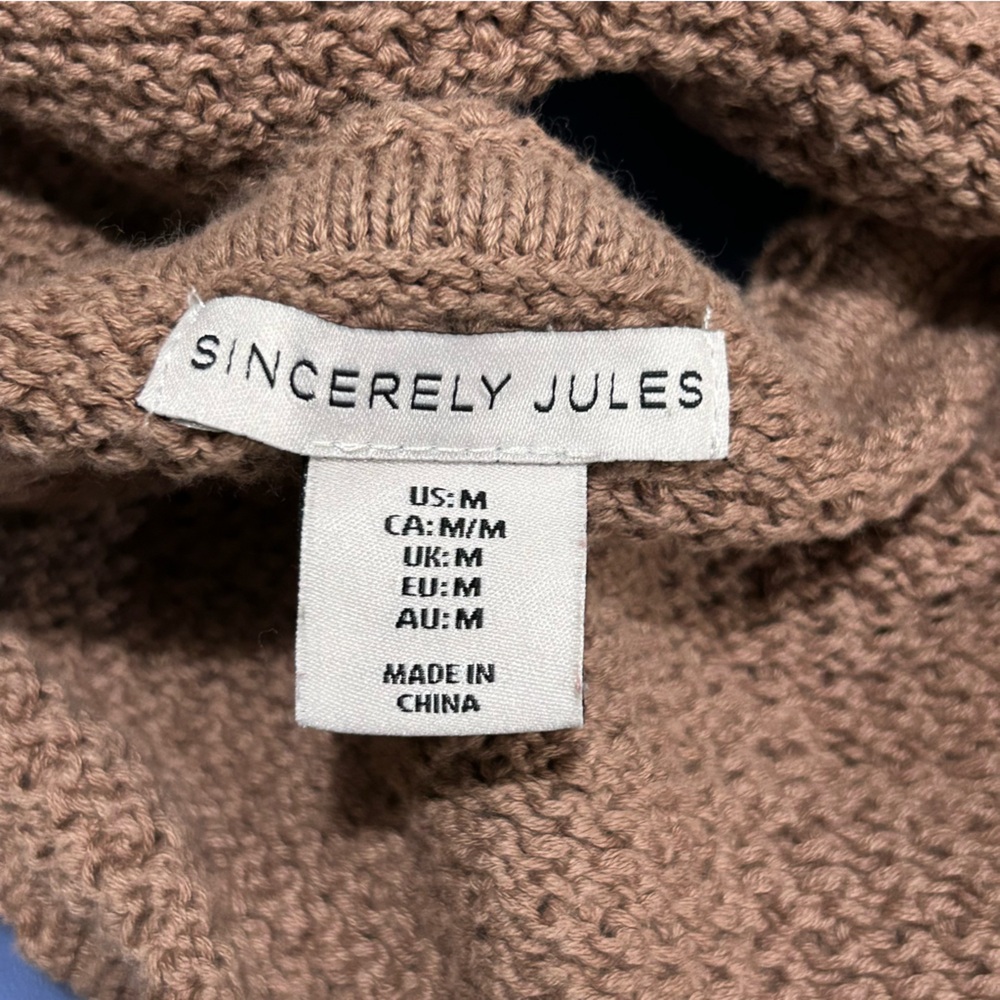Sincerely Jules | Women's Crochet Knit Brown Halter Top With Shells Size M - Picture 8 of 8